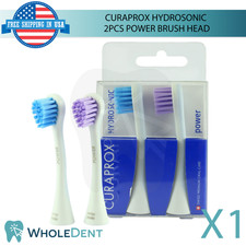 Curaprox Hydrosonic 2pcs Power Brush Head Plaque Removal Daily Oral Hygiene