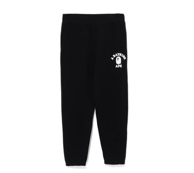 A Bathing Ape BAPE College Wide Fit Black Sweatpants M (New in bag w/tags) 