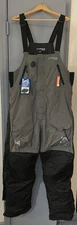 Ice Armor by Clam Men's Gray Ice Fishing Bibs, Unisex, Adult Size Large