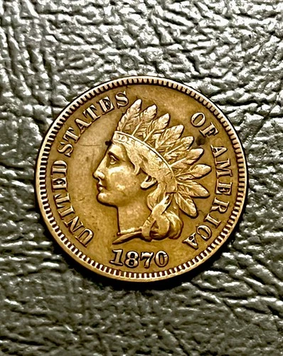 1870 Indian Head Cent 1c•VG/XF•Key Date