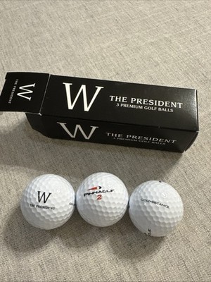 Rare THE PRESIDENT GEORGE W Bush Golf Ball SLEEVE OF 3 Pinnacle Golf Distance