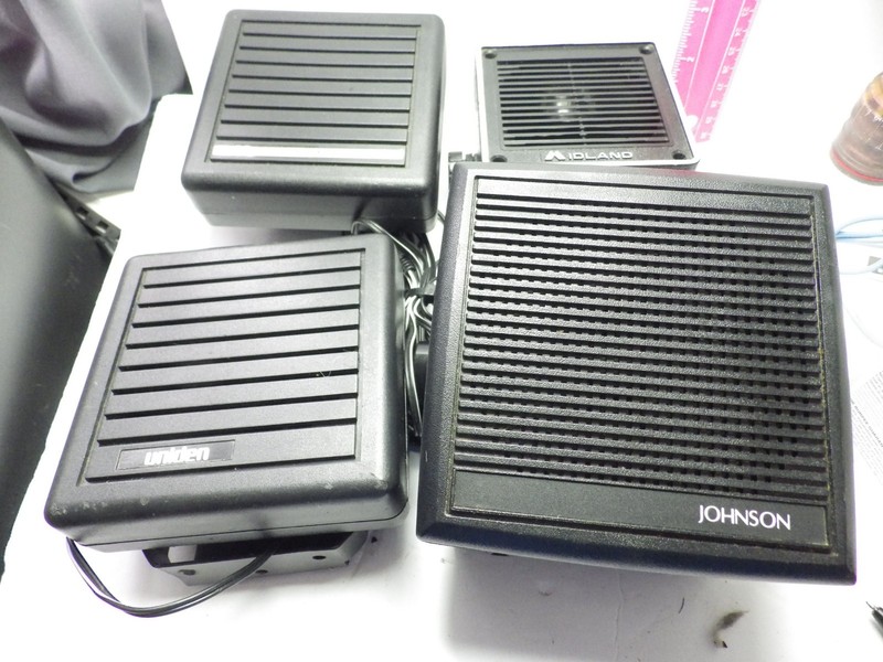 Lot of 4 CB Exterior Speakers Midland, Johnson, Uniden & OEM Untested