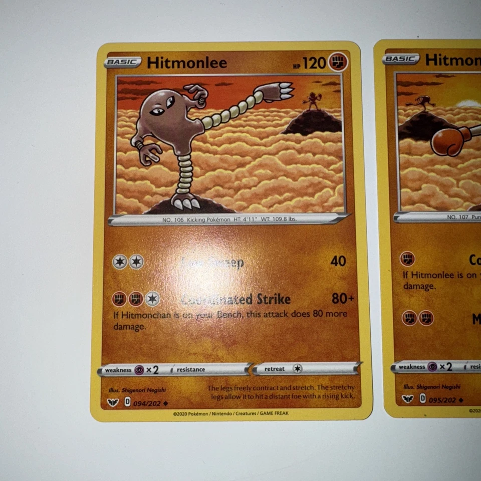 Hitmonlee 094/202 Hitmonchan 095/202 Swsh01: Sword & Shield - Image 2 of 4