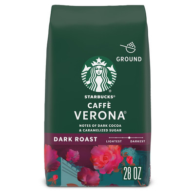 Starbucks Ground Coffee, Dark Roast Hot or Iced Coffee, Caffè Verona, 28 Oz