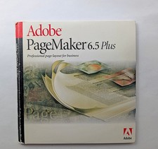 Adobe PageMaker 6.5 Plus Windows Software Set User Guide 2 Discs Serial Vintage