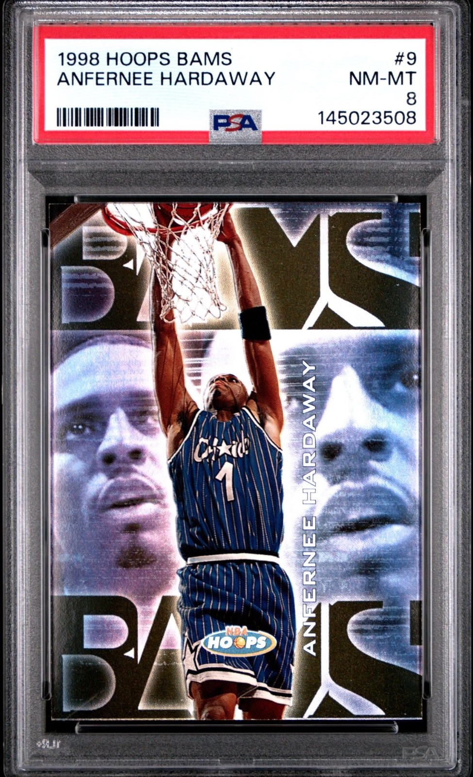 1998-99 Hoops Bams Anfernee Hardaway /250 #9 PSA 8 NM-MT