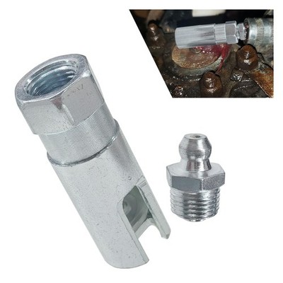 90 Degree Grease Coupler 1/8inch NPT Right Angle Slotted Grease Gun Hose Adapter
