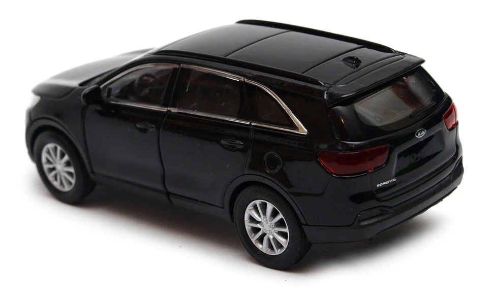 Модель корейского семейного автомобиля KIA Sorento литая игрушка черная масштаб 1:34-1:39 Welly - Изображение 4 из 4