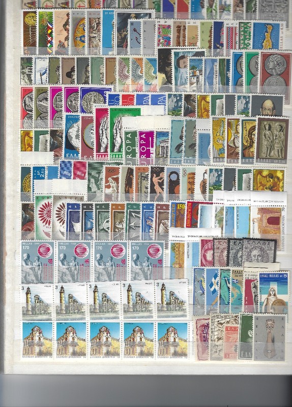 Greece and Area Postage Stamps Lot - Modern and Classics - Over 10 stock pages!