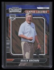 Mack Brown 2025 Panini NIL Texas Longhorns #4 Campus Legends Blue #/25