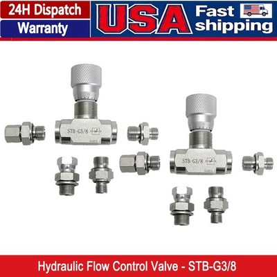2X Hydraulic Flow Control Valve - 3/8'' L08 - STB-G3/8 For Mini Excavator