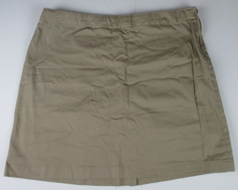 LANDS END Khaki School Uniform Blend Chino Skort Girls 16+ Plus *GC*