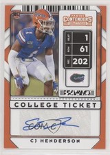 2020 Panini Contenders Draft Picks College Ticket CJ Henderson #161 Auto 03xg