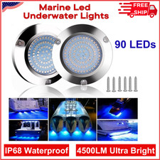 90Led Boat Marine Led Underwater Lights, Stainless Steel IP68 Waterproof Surface