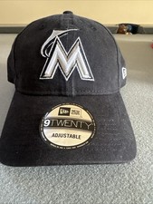 MLB Miami Marlins New Era 39Thirty NEO Black Baseball Hat adjustable