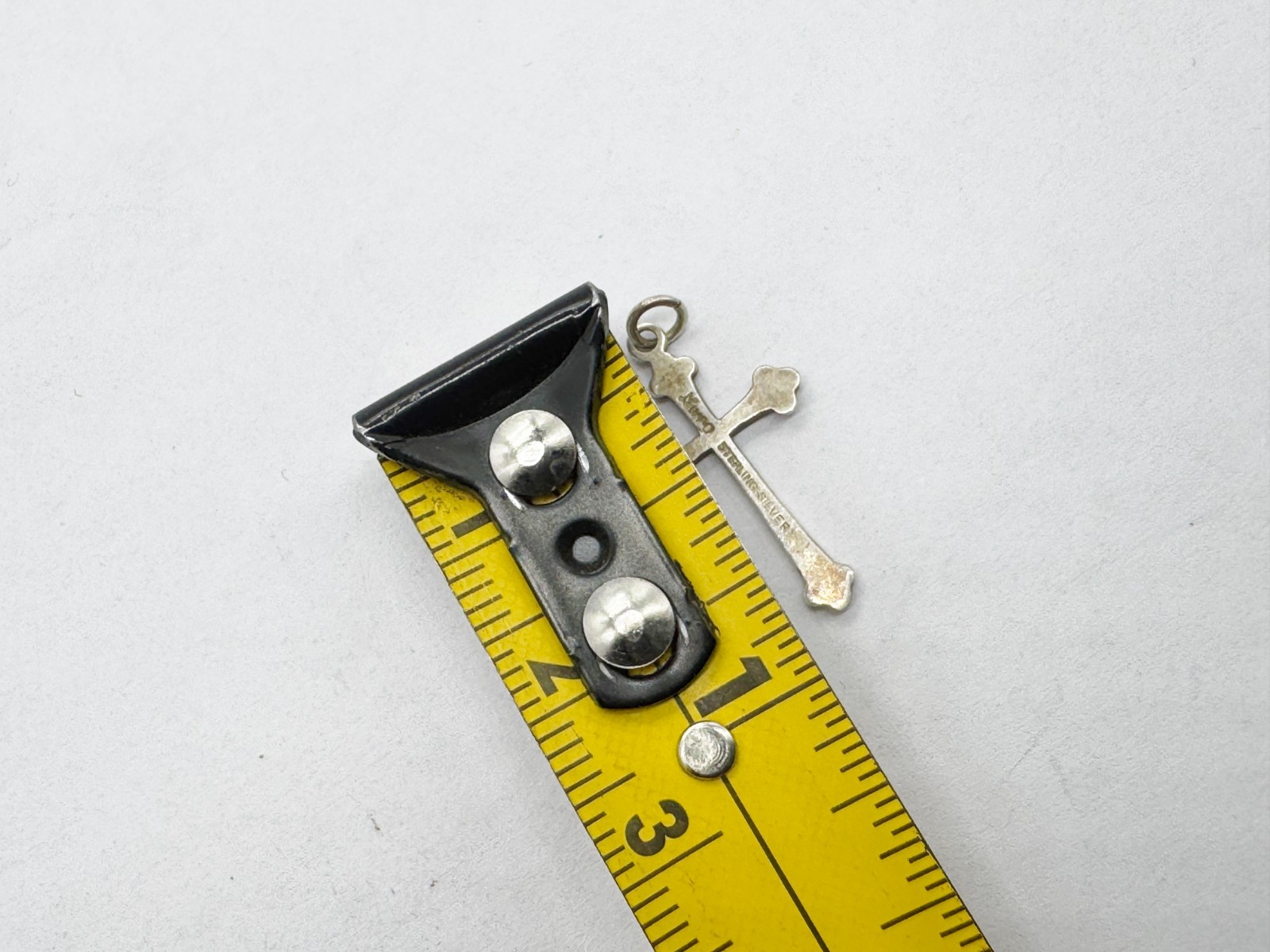 VINTAGE SOLID SILVER GOTHIC FINE MADE SMALL CROSS… - image 5