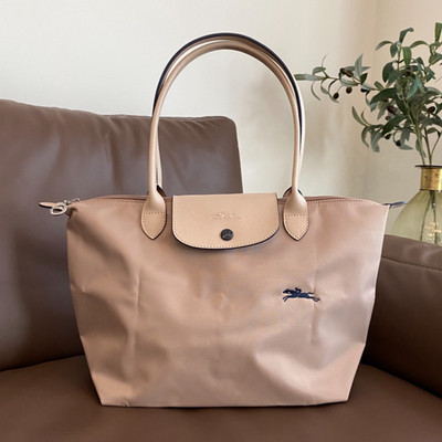 Longchamp Le Pliage Tote Bag Shopping Bag Beige  L Size
