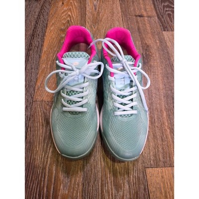 Lotto Mirage 300 SPD Womens Tennis Shoes Teal Pink Sneakers 218997 BOA Size 9.5