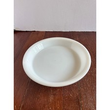 Vintage Glasbake Milk Glass Pie Plate 9.5 Inch Round Ovenware J-510 Made in USA