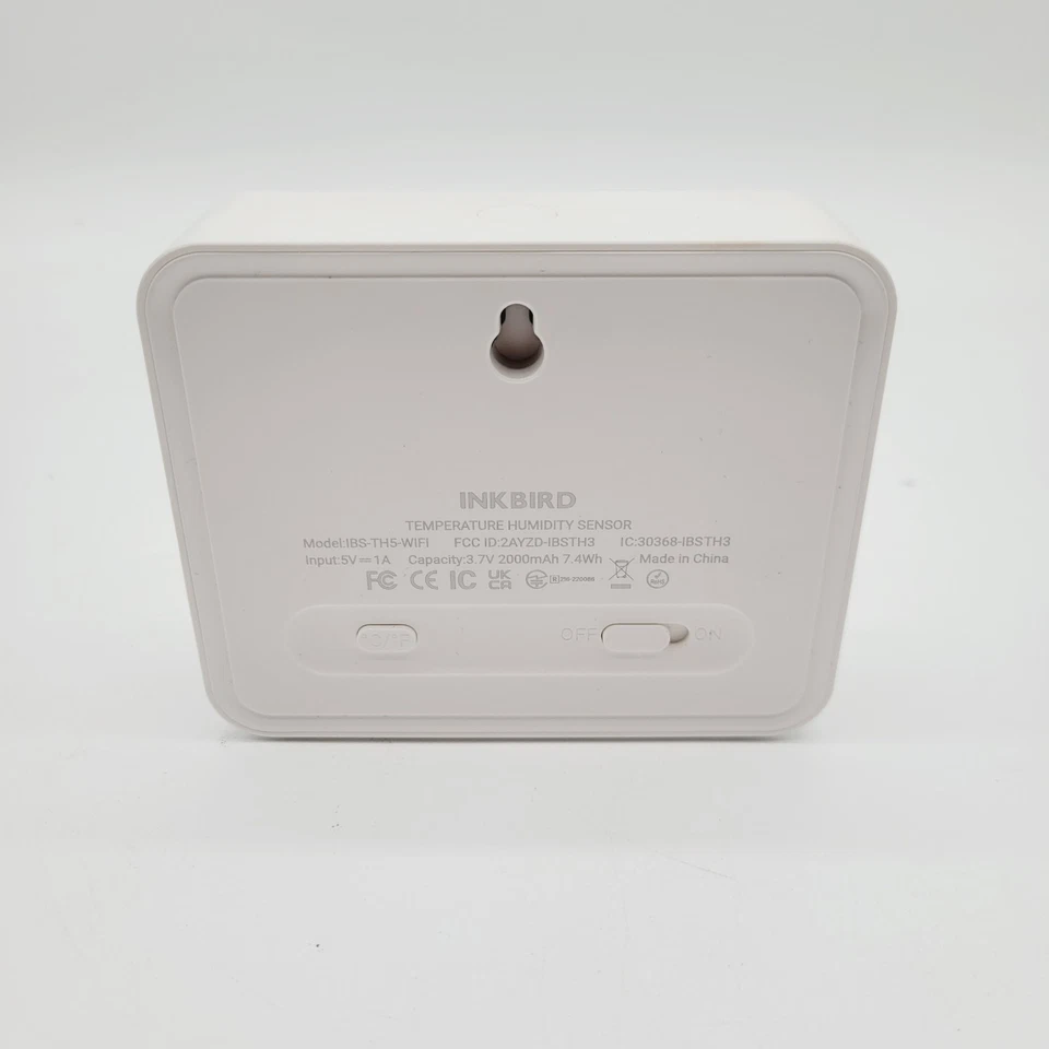 Inkbird Temperature Humidity Sensor Model IBS-TH5-WiFi 2000 mAh - White - Image 3 of 4