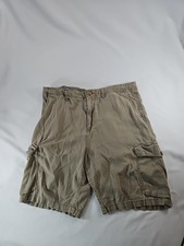 Y2K Old Navy Surplus Cargo Shorts Mens Sz 36 Khaki Multi Pocket Utility Casual
