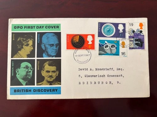 United Kingdom 1967 - British Discovery and Invention FDC with stamps set Edinbu