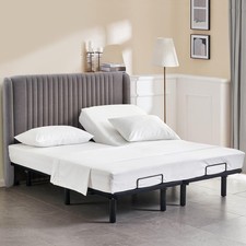 Set Lenzuola Top Split King 4 Pezzi Testa Spaccata 36" Cotone per Letto Regolabile Profondità 15"