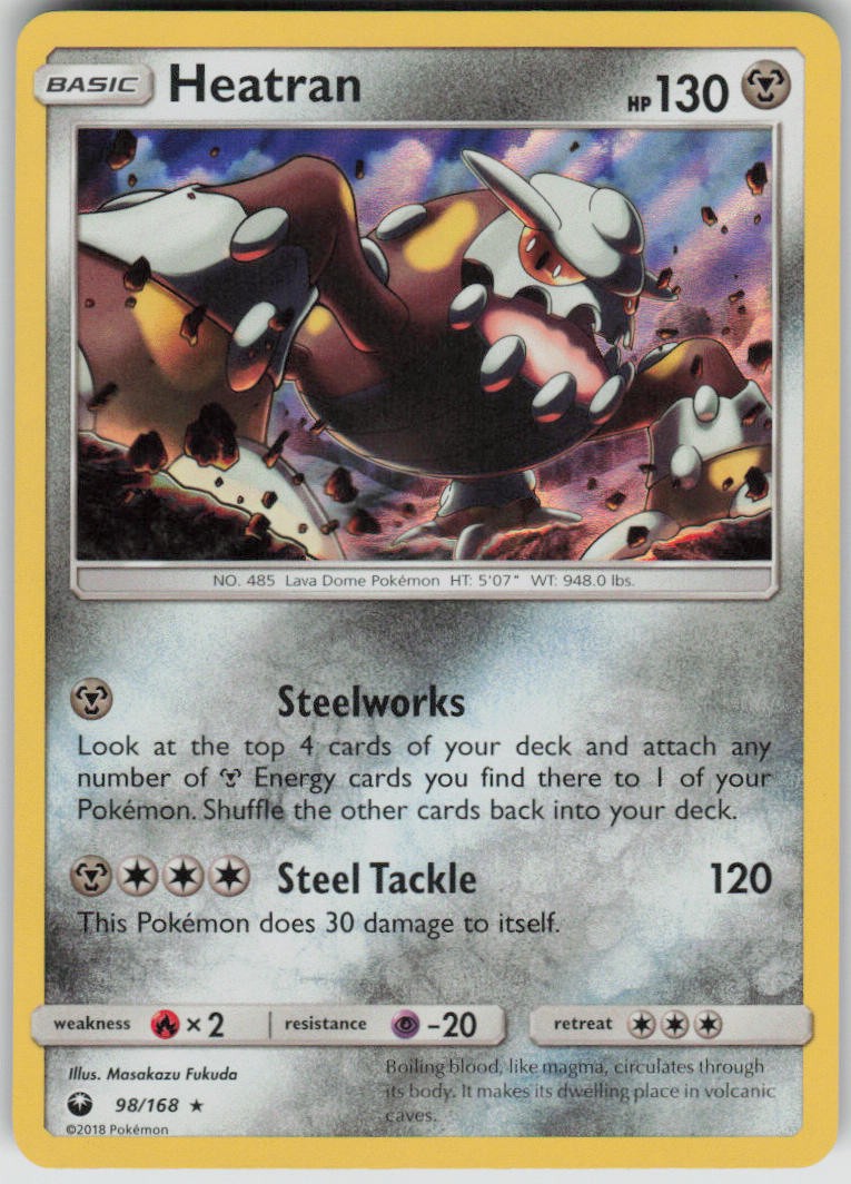 Pokemon Heatran Holo Rare SM - Celestial Storm 98/168 NM
