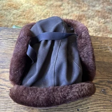 Vintage Mad Bomber Dark Brown Duck Fur Ushanka Trapper Hat Size 7 3/4