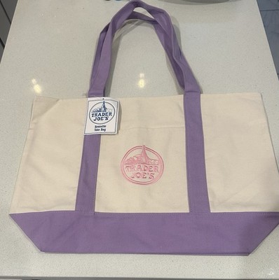 TraderJoe s PRE-RELEASE Large Easter Purple Tote Bag - SHIP Tomorrow Saturday