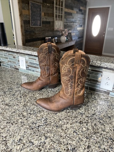 Dan Post Marla DP3571 Bottes de cowboy cuir Bay Apache femme taille 10 M - Photo 1/16