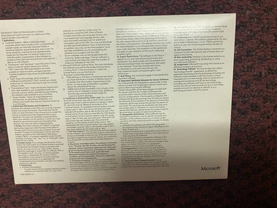 Windows 7 Pro SP-1 FQC-08289 English 1PK DSP OEI DVD LCP Microsoft - Image 2 of 2