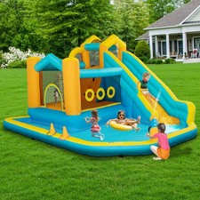 Castle Theme Outdoor Inflatable Water Slides Bounce Houses