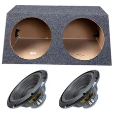 Alpine W12S4 BassLine 12" Car Audio Subwoofer Hatchback Dual Sub Box 250W RMS