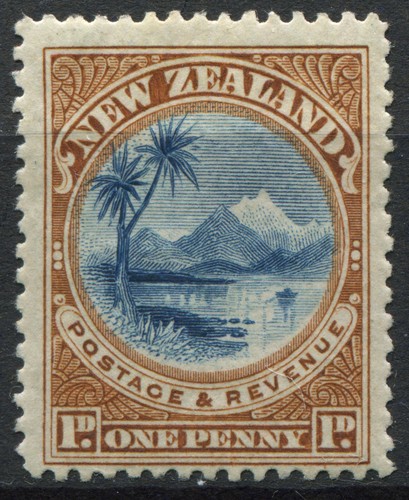 Nueva Zelanda 1898 1d azul y marrón SG 247d como nuevo con bisagras MH VF - Imagen 1 de 2