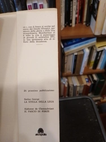HENRY DE MONTHERLANT IL SOLSTIZIO DI GIUGNO AKPROLIS 1983 - Picture 4 of 4