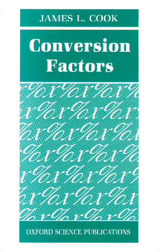Conversion Factors (Oxford Science Publications) By James L. Co .9780198563525 - Picture 1 of 1