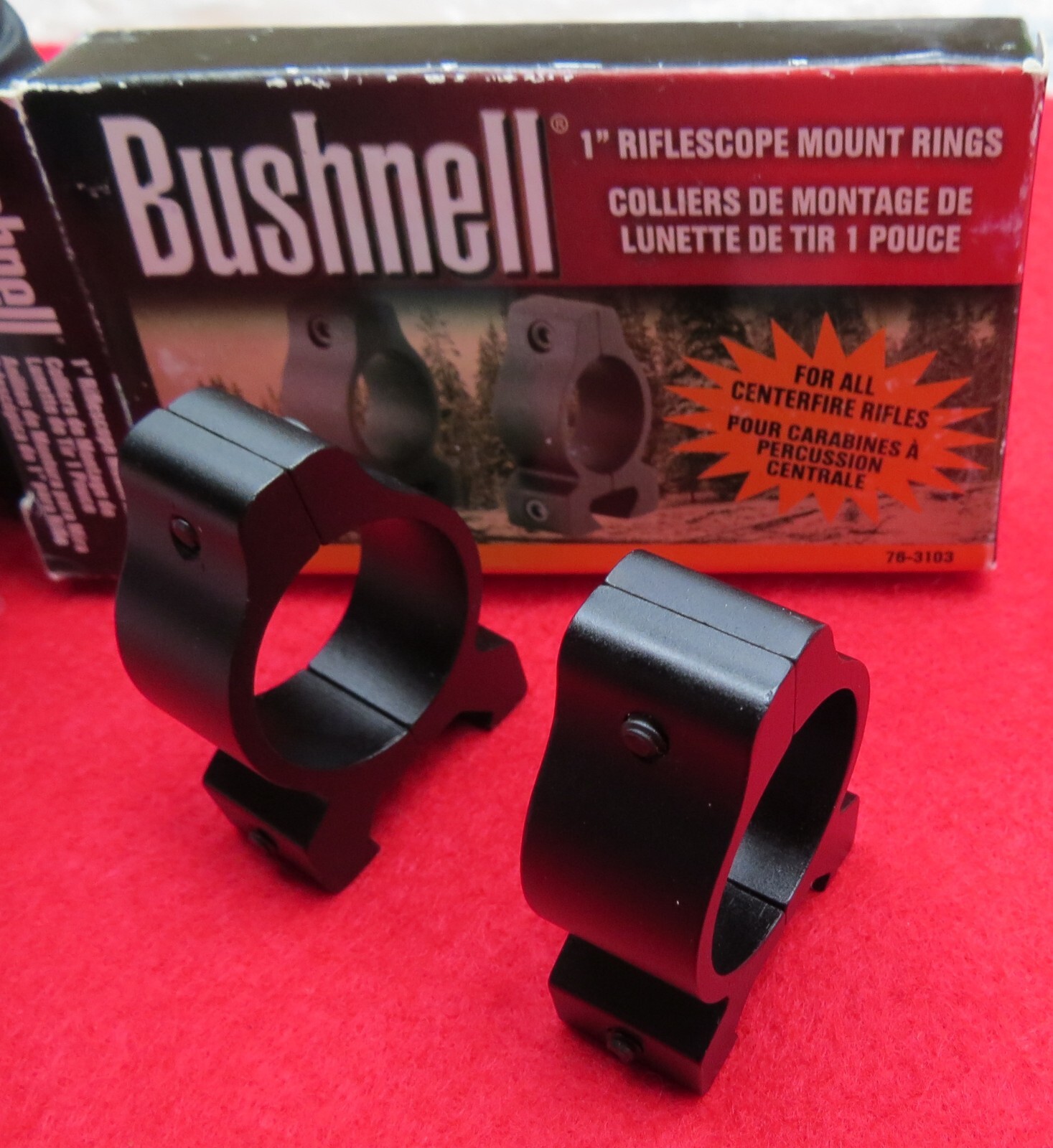 Bushnell 1inch Scope Rings Pair oneinch Riflescope Mount Rifle eBay