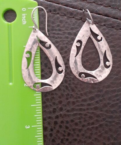 Silpada Sterling Silver Teardrop Shape Earrings Signed 925 India - Picture 8 of 15
