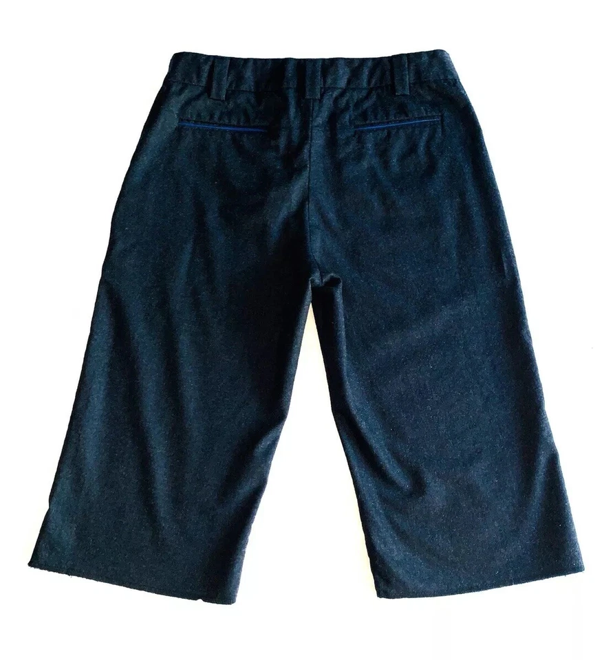 Auténticos Pantalones Cortos Para Mujer Rozae Nichols Gris Antracita Lana/Cachemira Elegante-Talla:4 Foto 3 de 4