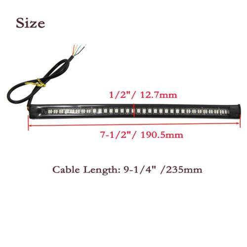 Motorcycle 48 LED Turn Signals Strips Tail Brake Light For Bobber Cafe Racer ATV - Picture 3 of 12