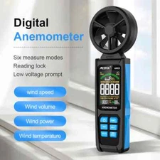 Handheld High Accuracy Anemometer Double Bearing 8-blade Fan Digital Anemometer