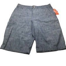 Wonder Nation Boy's Size 18 Adjustable Waist Flat Front Shorts Blue New