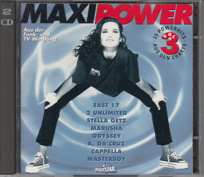 Maxi Power 3 (2 CDs) 1994 D.J. BoBo,Marusha,Mark 'Oh,WestBam,2 Unlimited,East 17