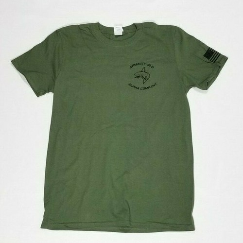 USMC Marine Physical Training PT Camiseta Especial-MAGTF 18.2 ALFA VERDE/NEGRA - Imagen 11 de 11