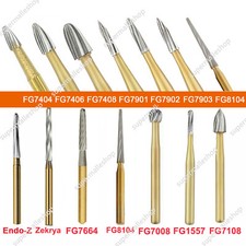 10 Pcs Dental Carbide Trimming  Finishing Burs FG7404/7406/7408/7901/7902/7903