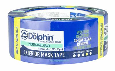 Exterior Masking Tape Clean Peel UV Resistant Long Last 30 Days Removal 48mmx50m