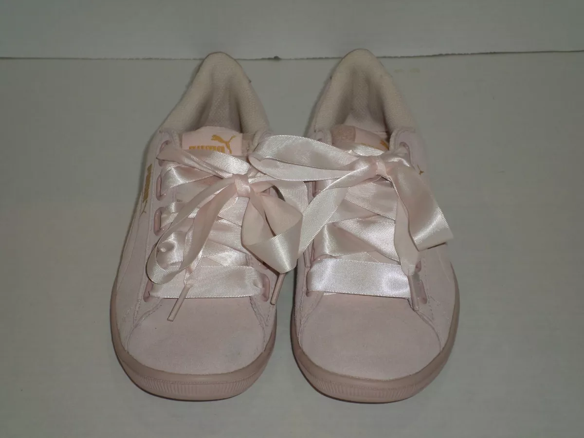 Puma Vikky Ribbon Suede Women's Shoes Size 7 Pink | eBay