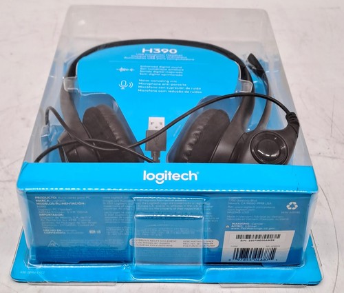 Logitech H390 USB Headset with Noise-Canceling Microphone - Black - Picture 3 of 4