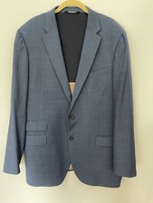Jos A Bank Travel Tech Custom Blue DESIGNER Blazer Suit Jacket Mens Separate EUC